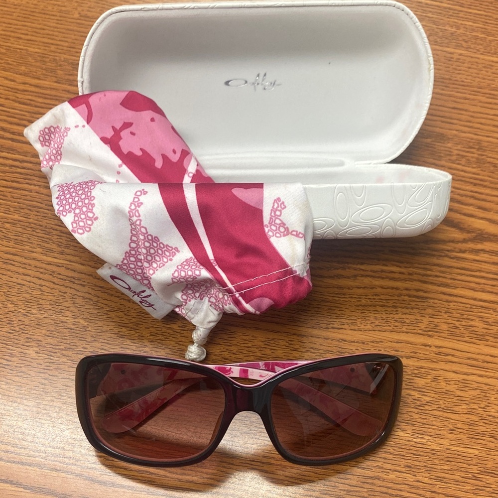 Oakley Women's Sunglasses - Black Frame with Pink Accents